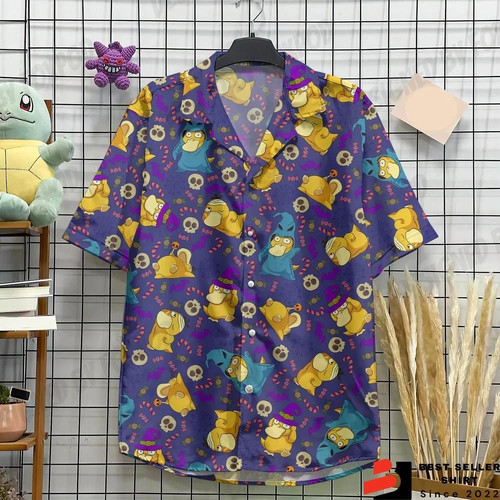 Psyduck pokemon hawaiian shirt - psyduck,